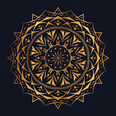 luxury ornamental gold mandala design