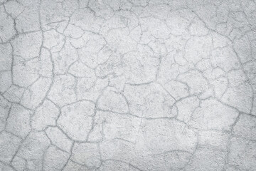 Cracked concrete wall covered with a gray cement texture as the background.