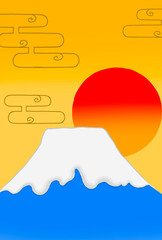 初日の出テンプレート