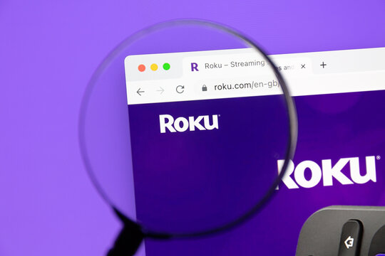 Ostersund, Sweden - Oct 20, 2022: Roku website. Roku is a brand of hardware digital media players manufactured by American company Roku.