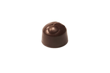 A chocolate candy isolated on white background.