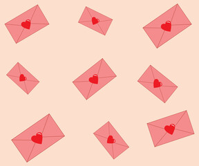 envelope with hearts