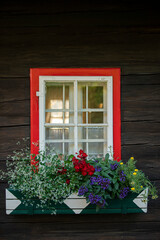Traditional window on a Styrian house