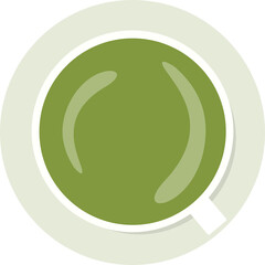 Matcha green tea mug PNG