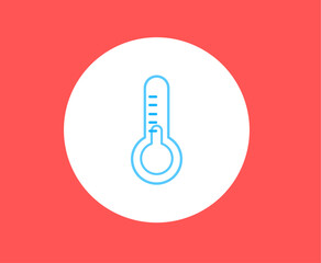 Thermometer cold line icon