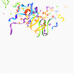 ribbon spiral confetti carnival color shine gift