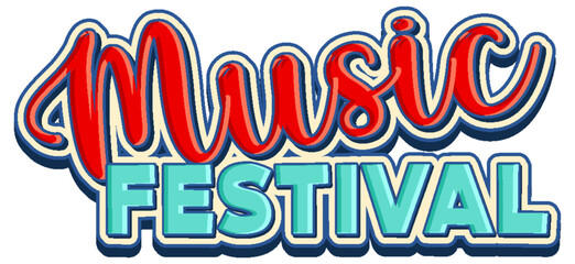 Music festival text for poster or banner design