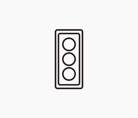 Traffic light design line art