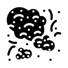 dust particle glyph icon vector. dust particle sign. isolated symbol illustration