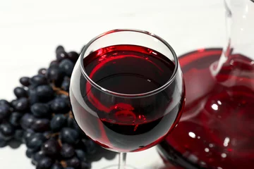 Fotobehang Concept of delicious alcohol drink, wine, close up © Atlas
