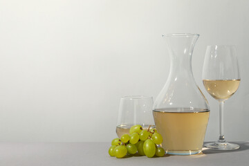 Concept of delicious alcohol drink, wine, space for text