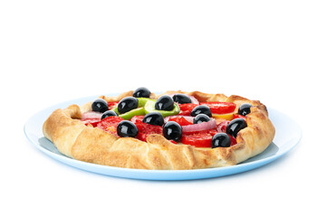 Concept of tasty food, Vegetable galette, isolated on white background