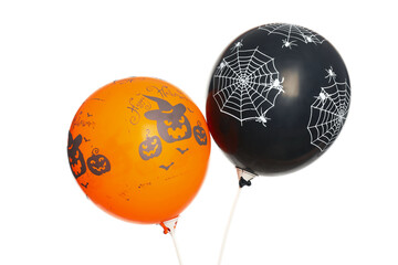 Concept of Halloween mood, Halloween balloons, isolated on white background