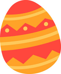 Painted egg decoration flat illustration