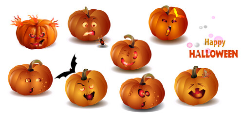 halloween pumpkin set