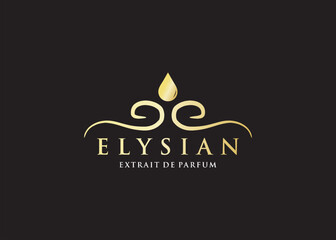 luxury perfume logo design template