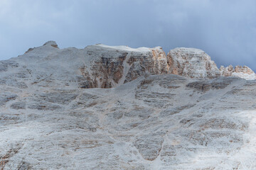 The landscape of the Dolomites seen from the Sella group: one of the most famous and spectacular...