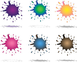 Abstract vector in the form of colorful liquid spill suitable for wallpaper