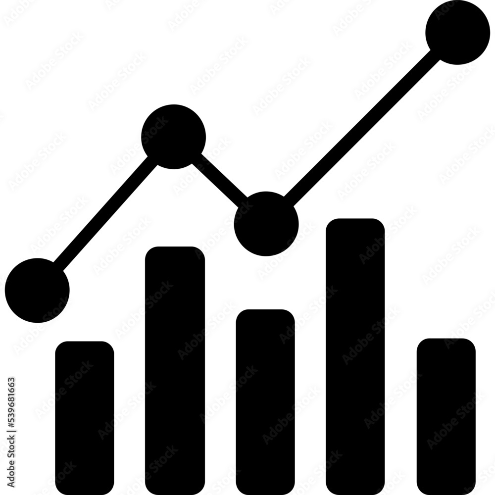 Sticker Bar Chart Icon