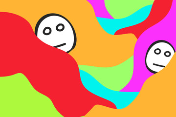 Fototapeta premium Abstract vector color illustration. Wavy colorful background.