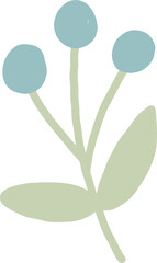 Fototapeta na wymiar Beautiful png floral illustration with drawn flower. Stock clip art