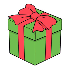 リボンでラッピングしたプレゼント