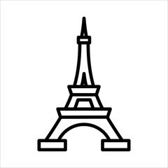 Eiffel Tower Icon Logo Design Vector Template Illustration Sign And Symbol
