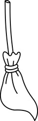 Broom doodle icon