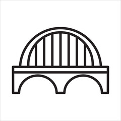 Bridge Icon Logo Design Vector Template Illustration Sign And Symbol