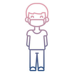 boy wearing face mask