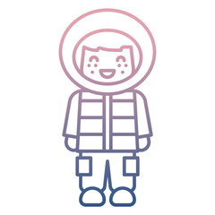boy in winter clothes