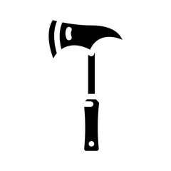 hunter axe tool glyph icon vector. hunter axe tool sign. isolated symbol illustration
