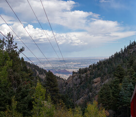 cable car in the mountains