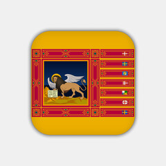 Veneto Flag. Region of Italy. Vector illustration.