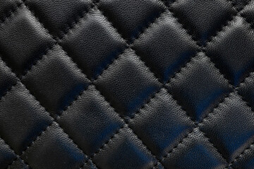 Fototapeta premium Luxury black leather texture background