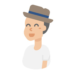 man in panama hat