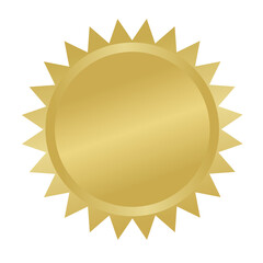 Gold label star . award sticker