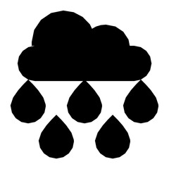Fototapeta na wymiar Raining Flat Vector Icon