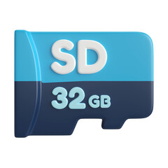 Micro SD 3D Illustration Icon
