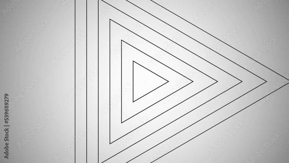 Poster black and white triangle vignette background. black triangles go out around one by one, in a motion 