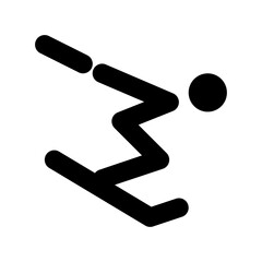 Snow Skating Vector Icon