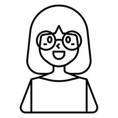 Obraz na płótnie Canvas girl wearing eyeglasses