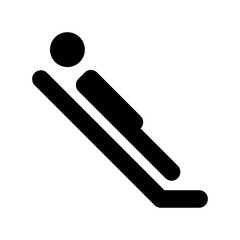 Ice Skiing Vector Icon