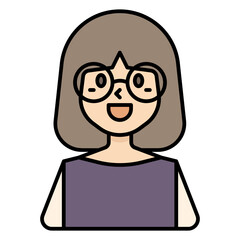 girl wearing eyeglasses