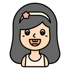 girl wearing head band