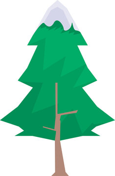 Icon Flat Design Tree. PNG