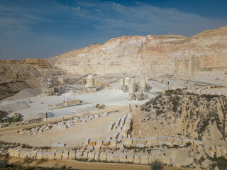 White marble quarry, one of the largest in Spain, Pinoso, Alicante, Spain
