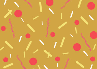 ポップなメンフィス背景イラスト