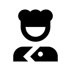 Waitress Flat Vector Icon