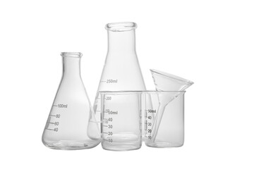 laboratory experiment and research with leaf, oil and ingredient extract for natural beauty and organic skincare product package,bio science concept, clipping path